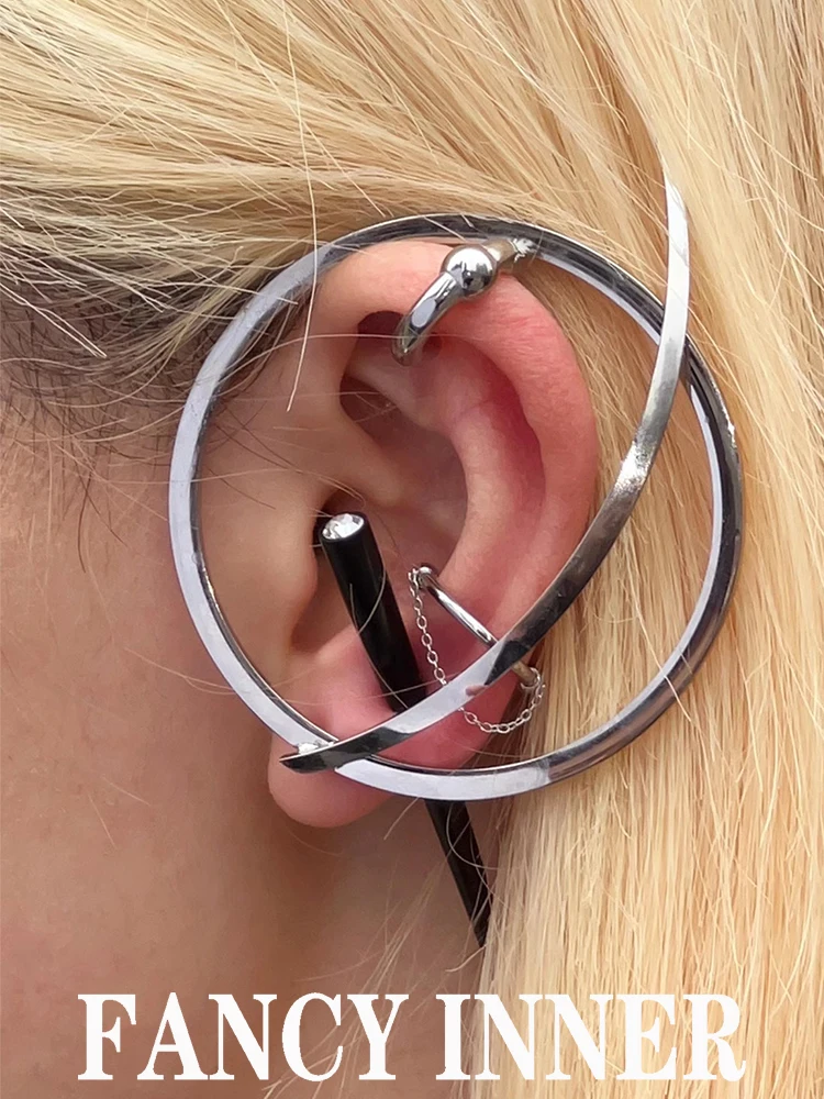 Новинка 2023 зажим для ушей позвоночника в стиле панк индивидуальность прокол
