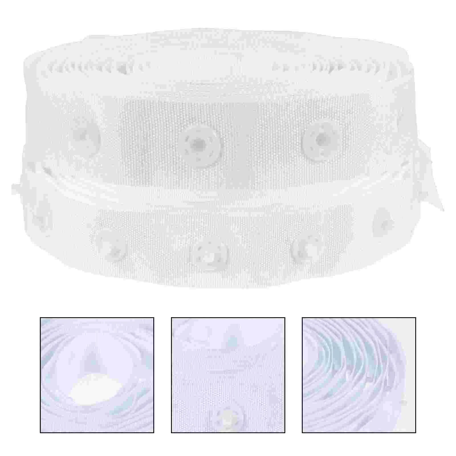 

Buckle Belt White Studded Snap Fastener Band Sewing Accessory Button Cloth Baby