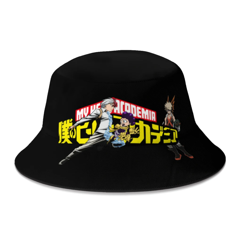 

Autumn Shoto Minoru Bucket Hat for Woman Man Harajuku Boku No My Hero Academia Anime Fisherman Hat Fishing Gorros Panama
