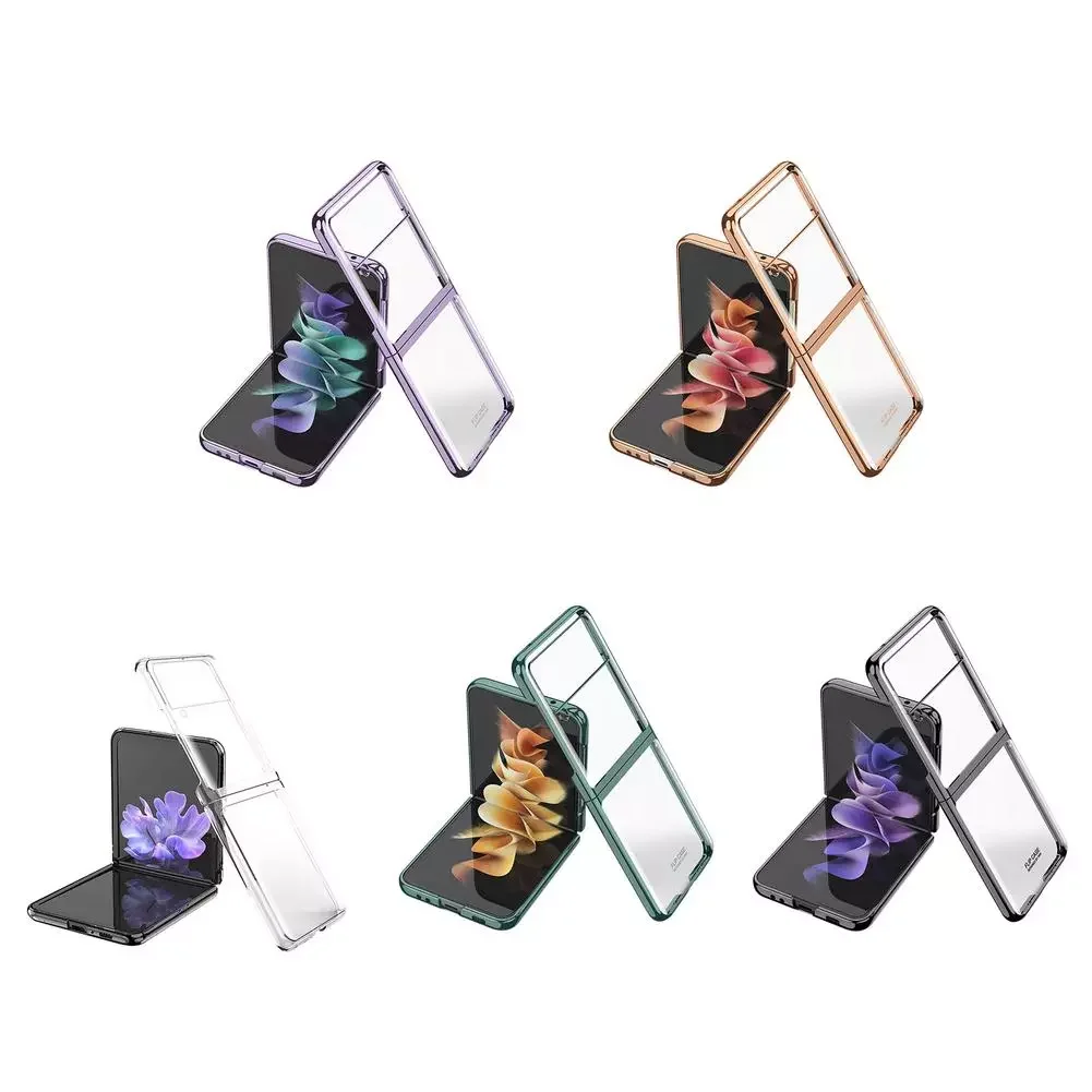 

Galaxy Mobile Phone Protective Case For Galaxy Z Flip 3 Ultra-Thin Anti-Scratch Shockproof Transparent PC Protection Case Shell