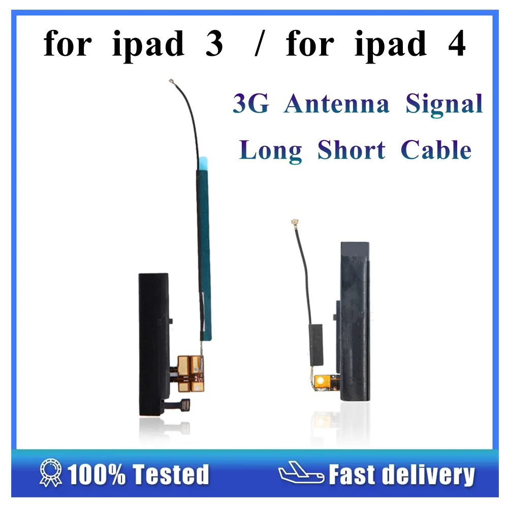 

1Pcs for iPad 3 4 4th Gen 9.7 Inch Right Left 3G Signal Long Short Antenna Flex Cable A1416 A1430 A1458 A1460 Repair Parts