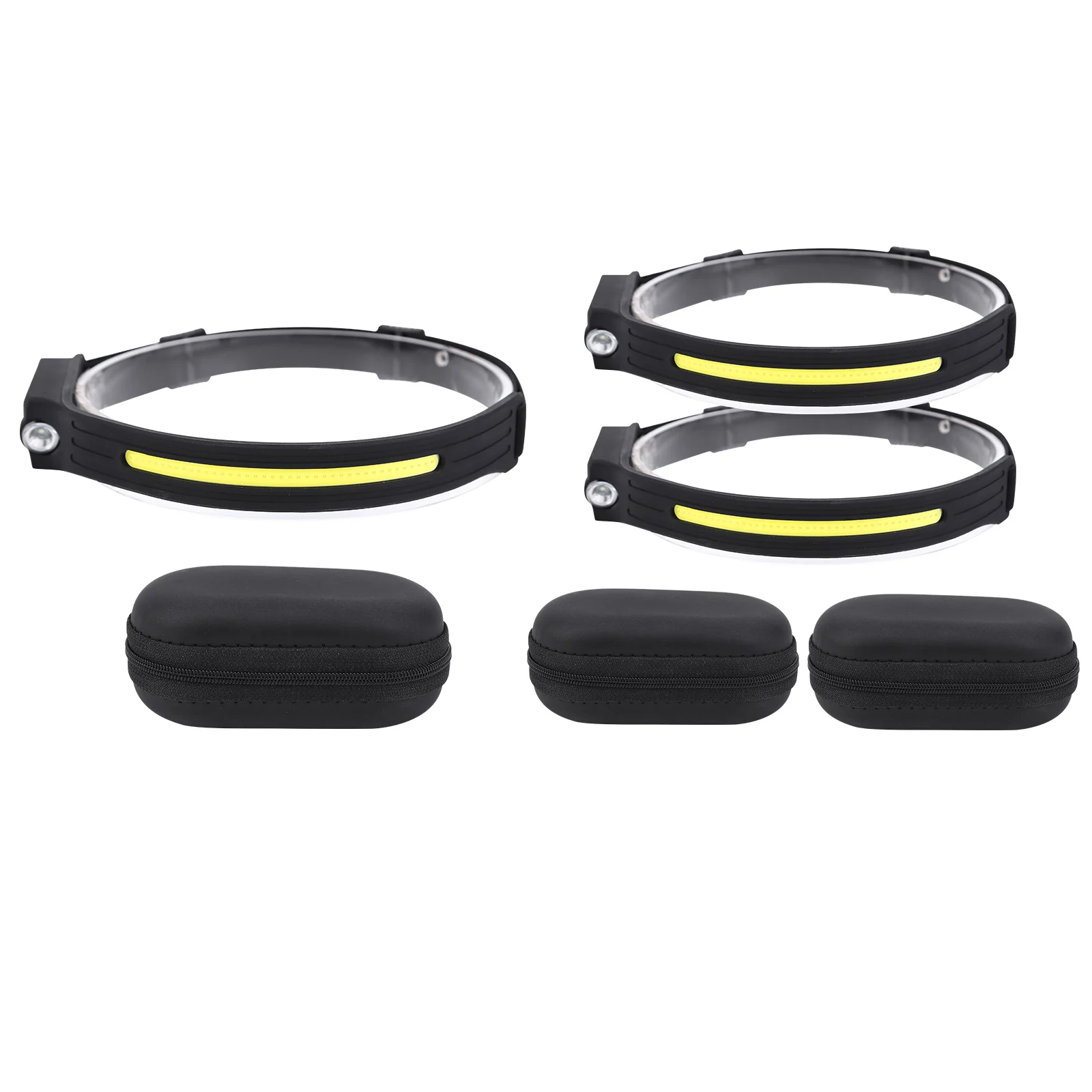 

ABS LED Headlamp 4 Gears Adjustable Flashlight Waterproof COB + XPE LED Headlight for Running Camping Hiking Tool