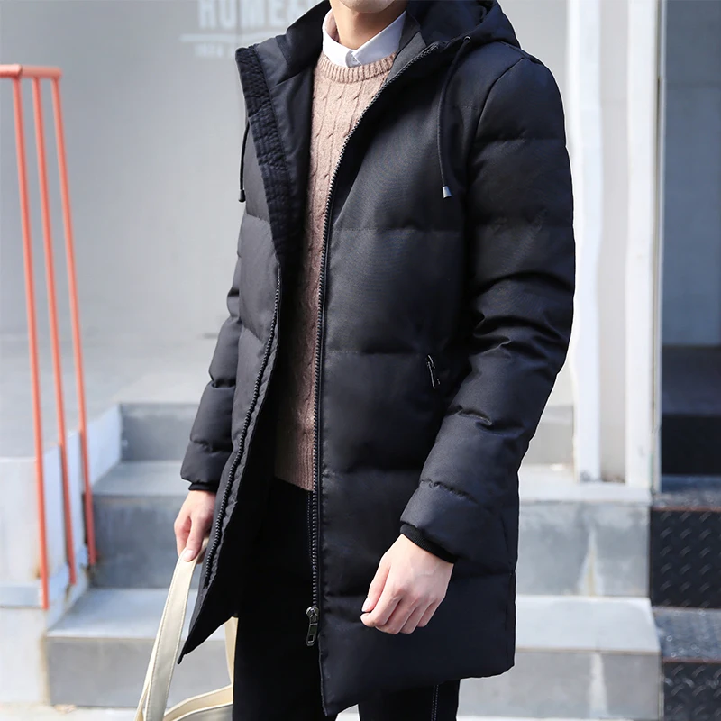 90% White duck down hooded men down jacket men's winter thick warm down jacket overcoat jacket parka men windbreaker coats