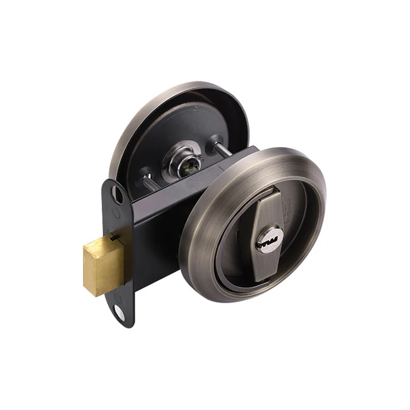 Невидимый дверной замок с вытяжным кольцом для ключей задний фон внутренняя