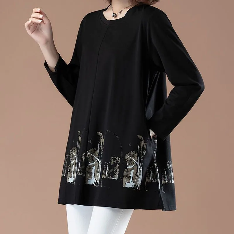 Женская однотонная футболка с длинным рукавом