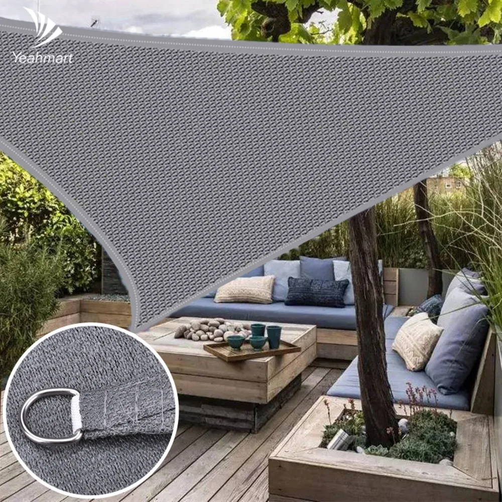 

HDPE Triangle Sun Shade Sail Canopy 185GSM 3/3.6/5M Permeable Pergolas Top Cover for Outdoor Patio Lawn Garden Backyard Awning