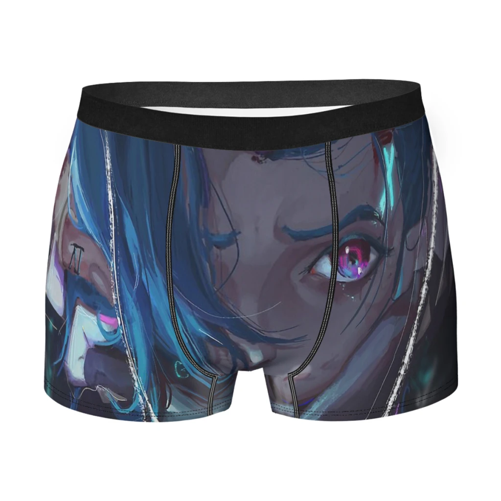 

Jinx with Watercolor eyes Arcane League of Legends Anime Underpants Homme Panties Men's Underwear Sexy Shorts Boxer Briefs