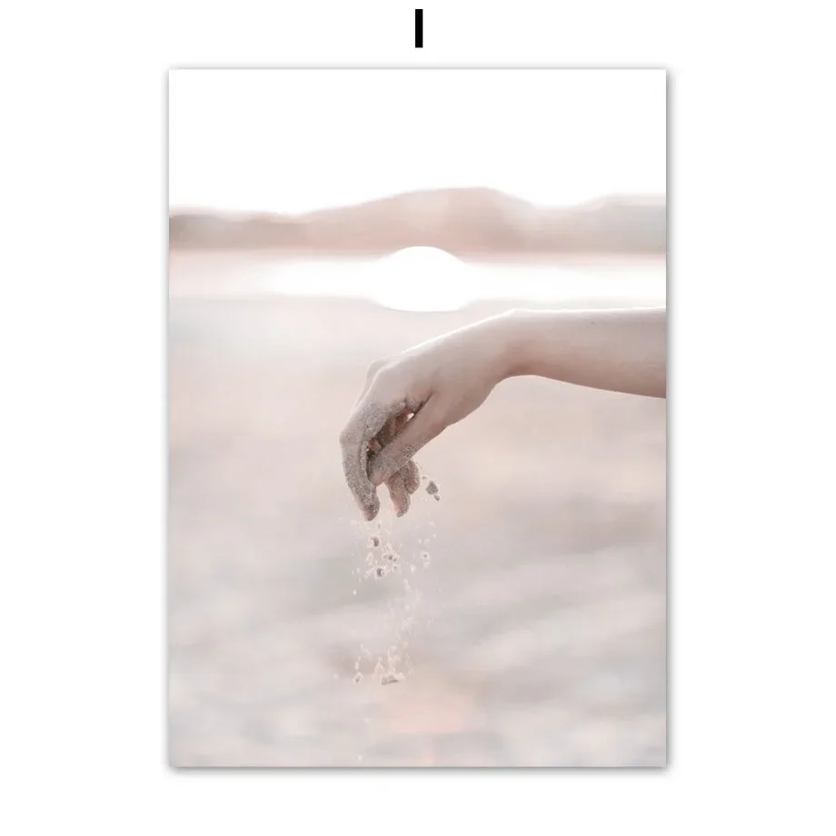 Бежевая пляжная девушка доска для серфинга Орхидея Чайка цитаты настенное