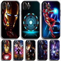 iron man avengers for apple iphone 13 12 11 pro max 12 13 mini x xr xs max se 6 6s 7 8 plus phone case liquid silicon