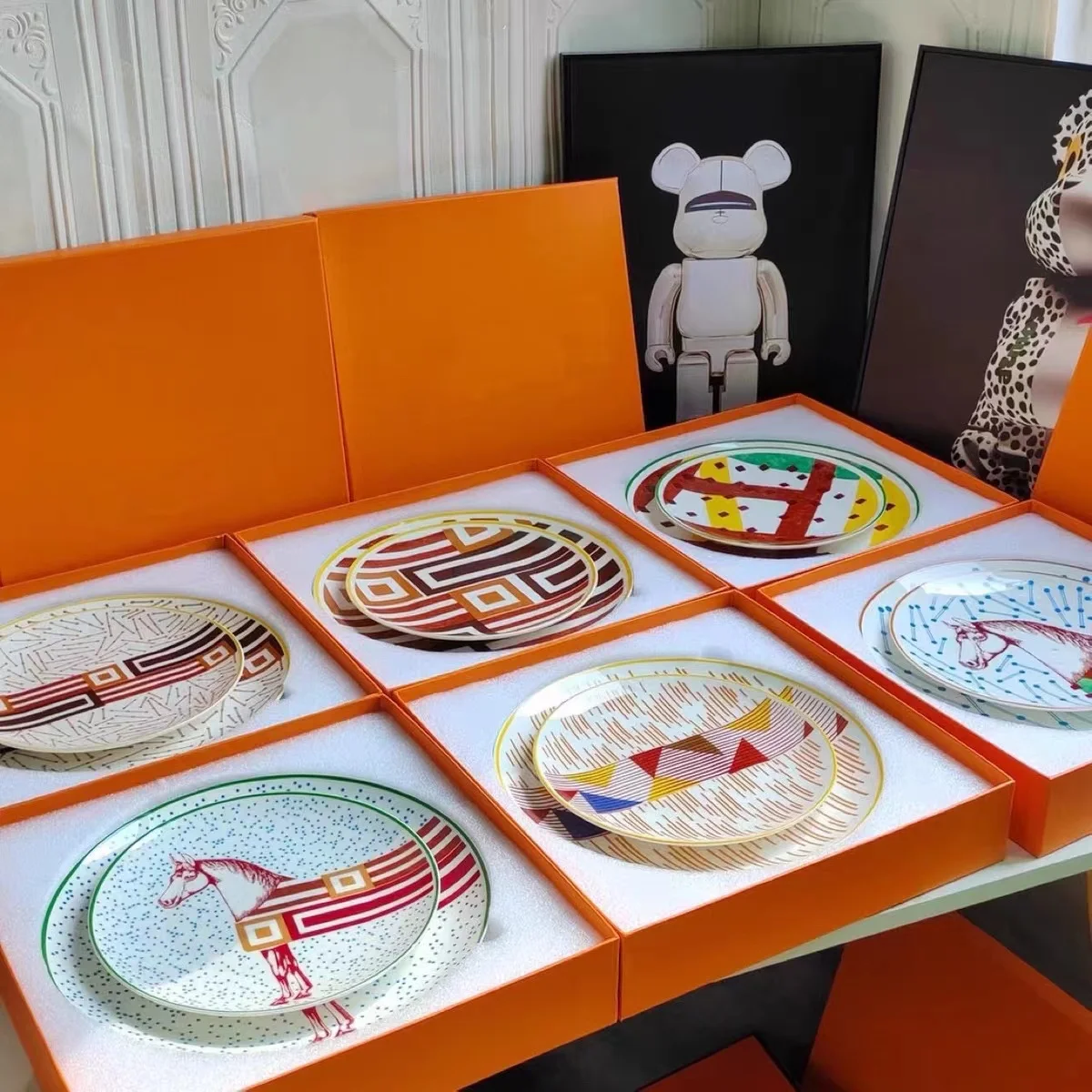 

Фарфоровые обеденные тарелки 2023, набор тарелок 8 и 10 дюймов, посуда из костяного фарфора, бесплатная доставка