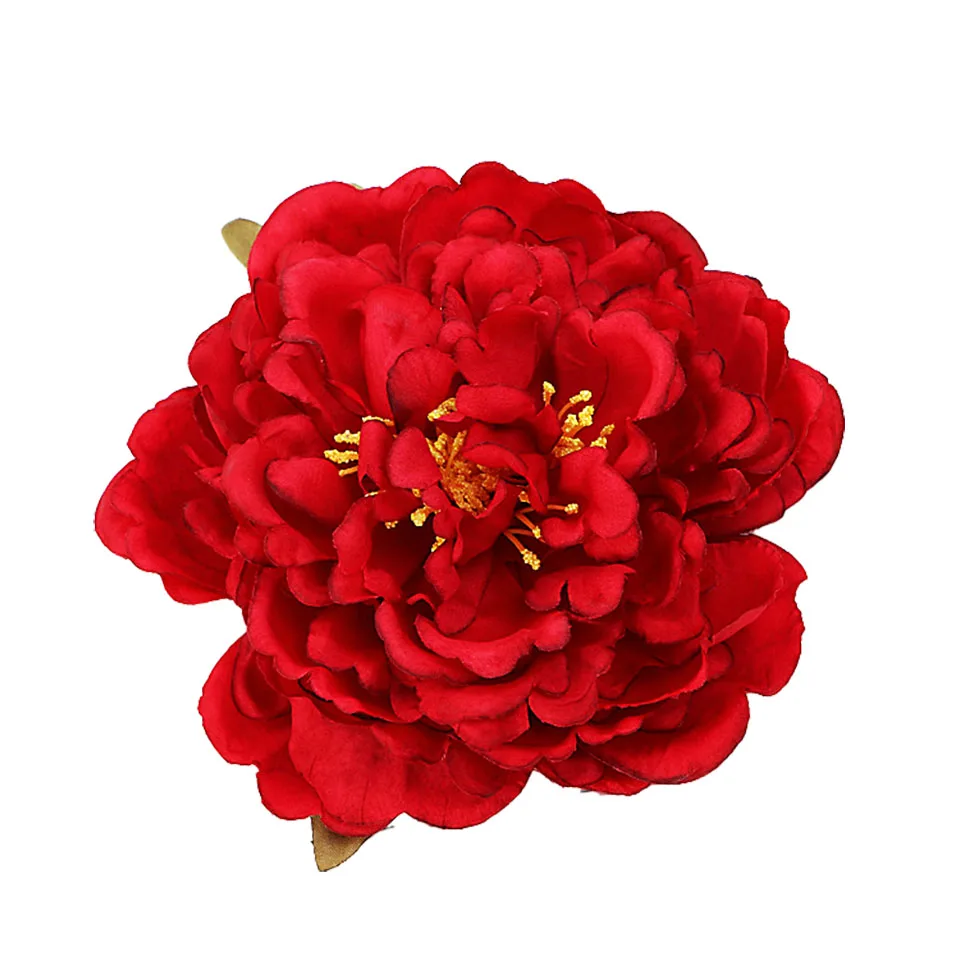 

New Cloth Art Peony Flower Brooch Fabric Lapel Pins Dress Cardigan Badge Corsage Wedding Brooches for Women Clothing Accessories