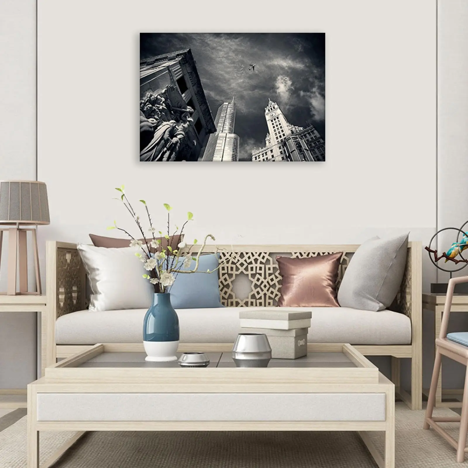 Картина на холсте Нью-Йорк с изображением ночного пейзажа