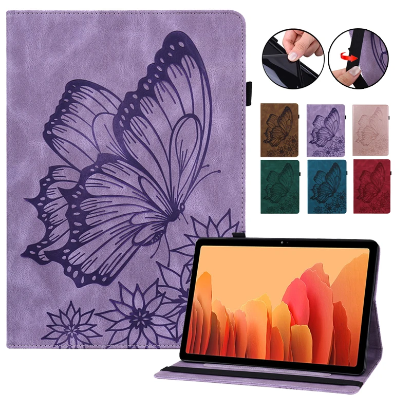 

3D Butterfly Embossed Funda for Samsung Galaxy Tab A7 2022 Case SM-T509 Soft TPU Shell for Samsung Tab A7 10.4 Cover T500 T505