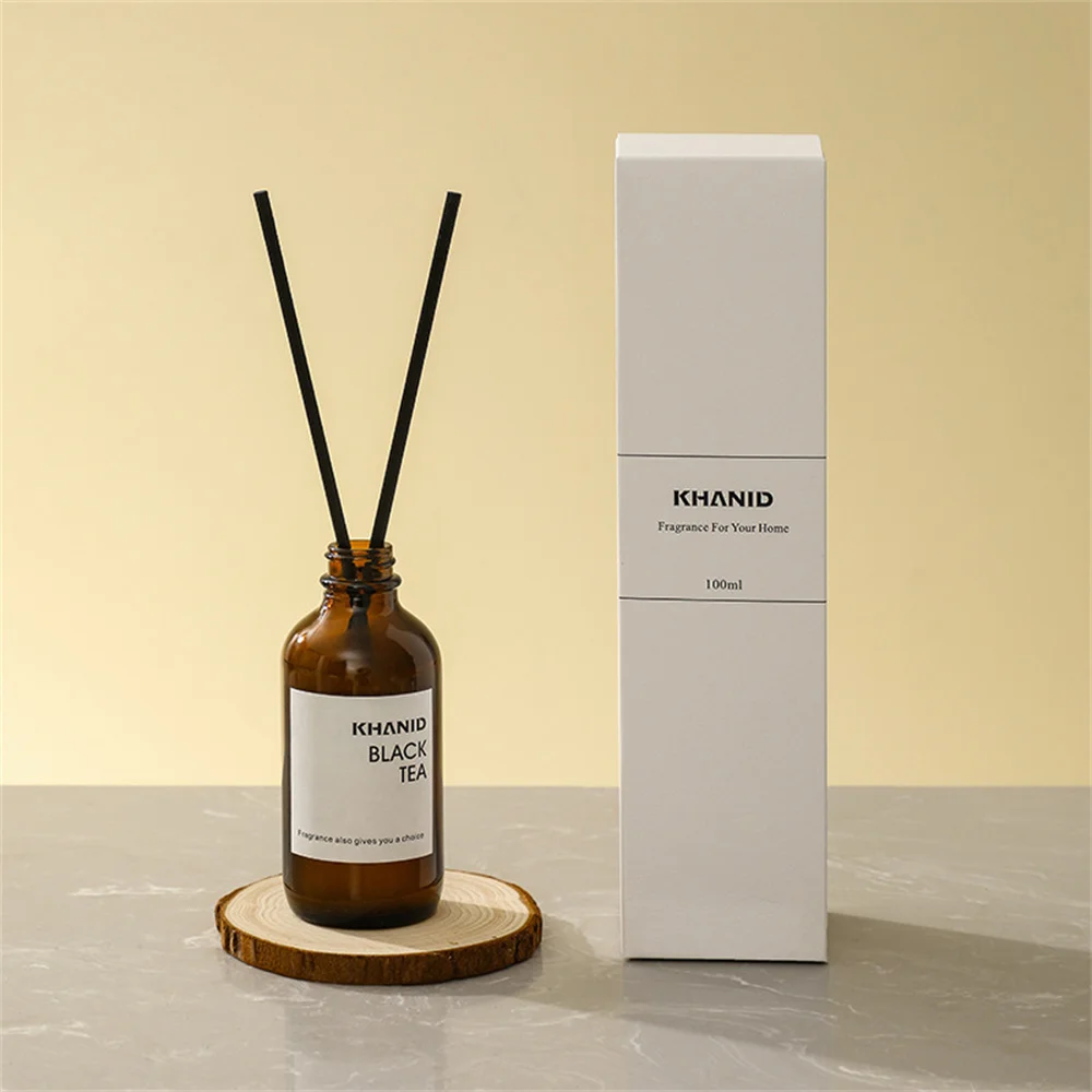 

100ml Fragrance Reed Diffuser, Scented Diffuser with Sticks, Glass Aromatherapy Oil Scent Diffuser for Home Bedroom Bathroom