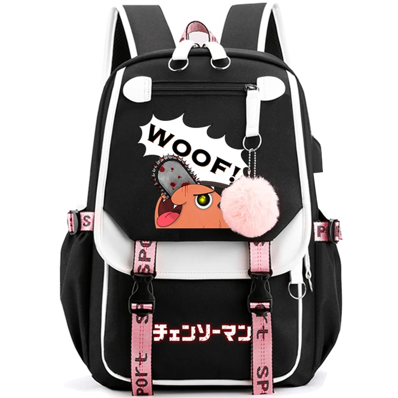 

Anime Chainsaw Man Backpack for girl School Bag Teenager Canvas bookbag Kawaii Student Back To School Backpack Rucksack Mochila