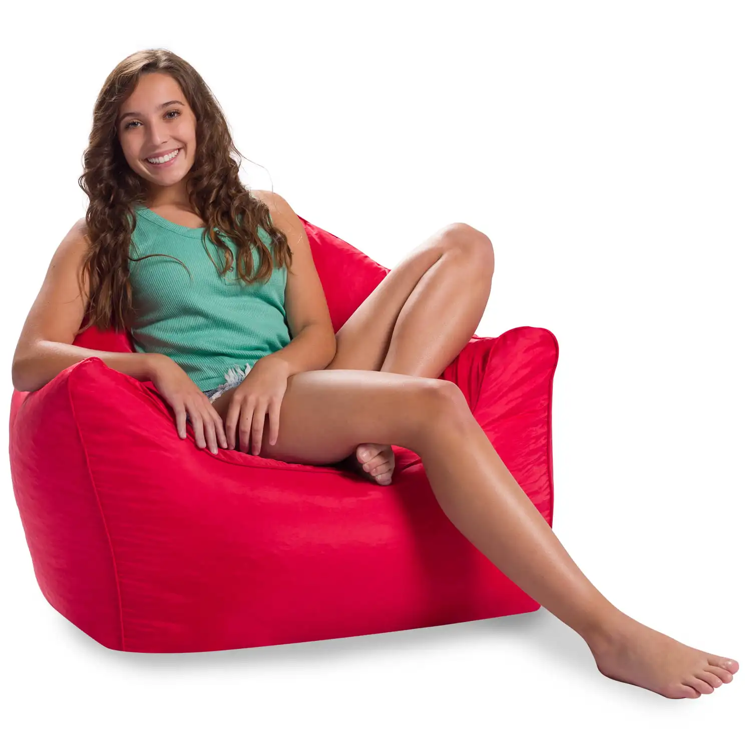 

Posh Creations Malibu Bean Bag Chair Lounger, Kids, 2.8 ft, Red