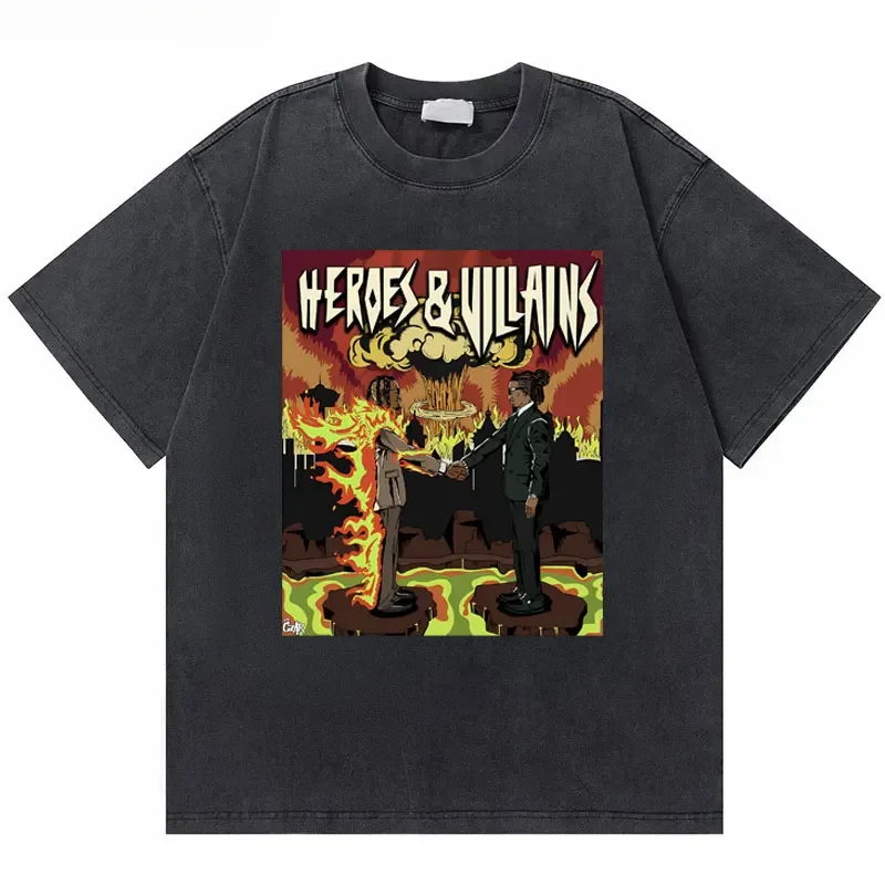 Фото Rapper Metro Boomin Boominati Worldwide Мужская футболка с рисунком Hip Hop вареная винтажная уличная одежда мужская повседневная футболка большого размера №4