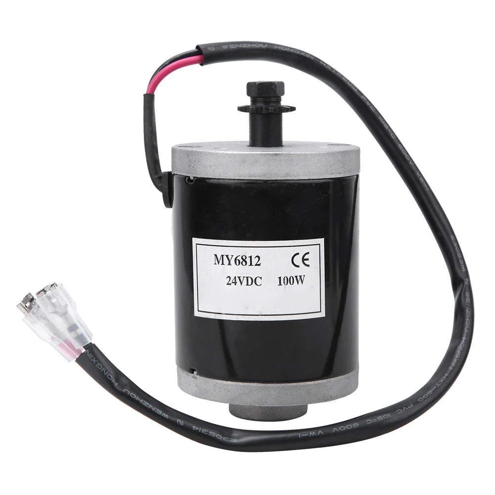 

MY6812 24V 100W High Speed Small Brush Motor with Belt Pulley Electric Scooter E Bike Accessory Motor