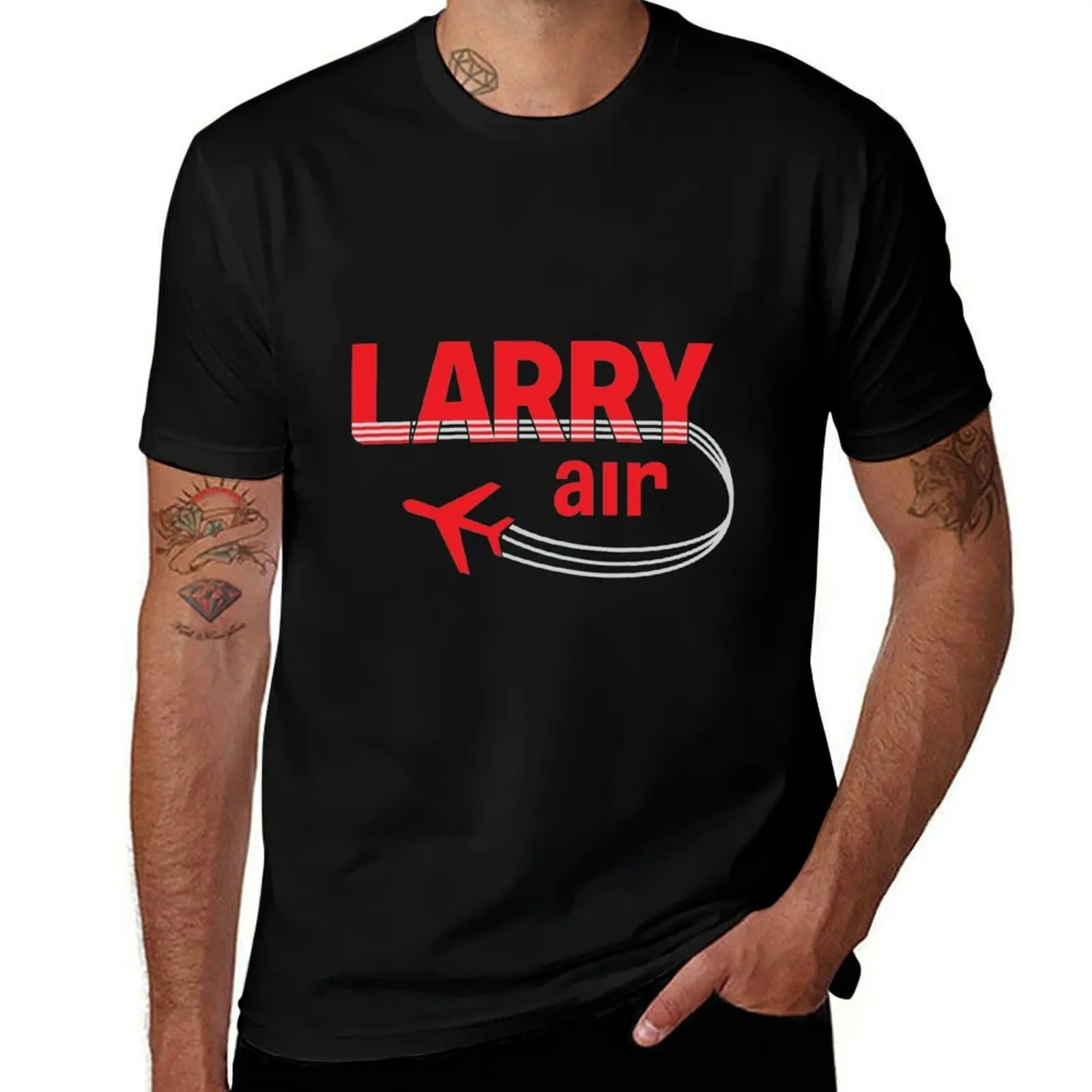 Фото Футболка Larry Air - Stevie_s Airline на тему Шиттс-Крика, большого размера, для повседневной носки №1