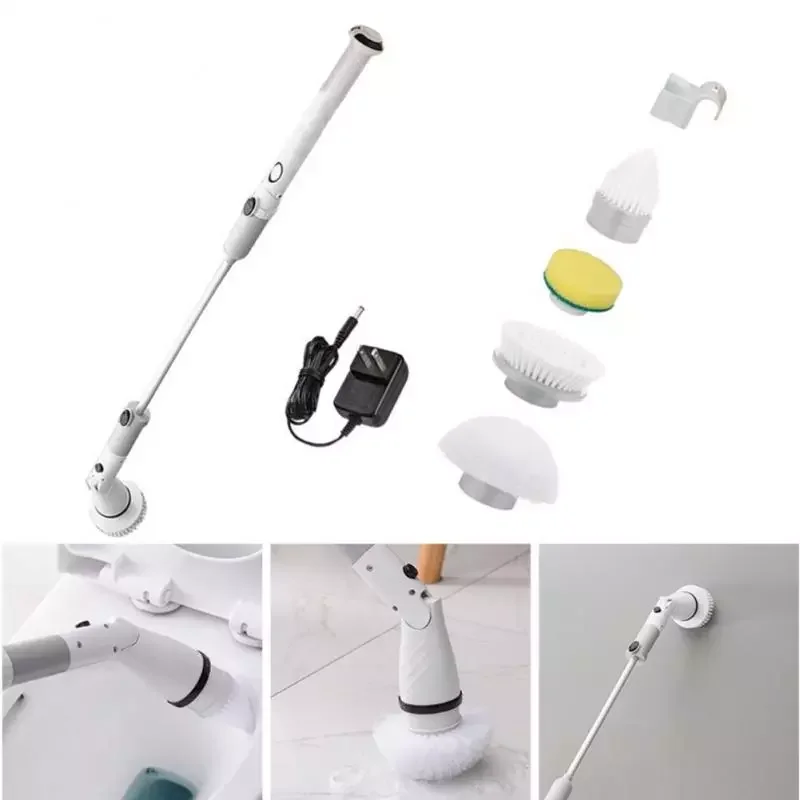 

Rotating Turbo Scrub Cleaner Cleaning Brush Multi-functional Charging Bathroom Bathtub Kitchen Cleaning Tools