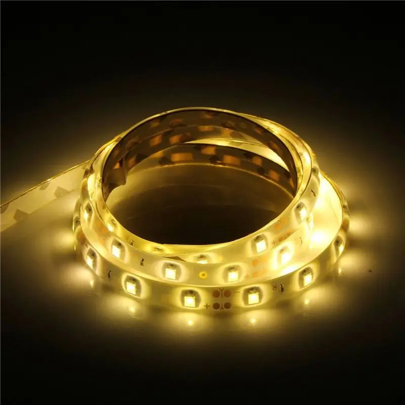 Фото F-3C 3 шт. 1 м 60-3528 SMD Водонепроницаемая светодиодная лента DC12V (теплый белый) №4
