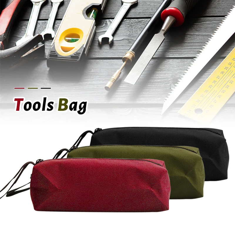 

Oxford Canvas Waterproof Storage Hand Tool Bag Screws Nails Drill Bit Metal Parts Fishing Travel Makeup Organizer Pouch Bag Case