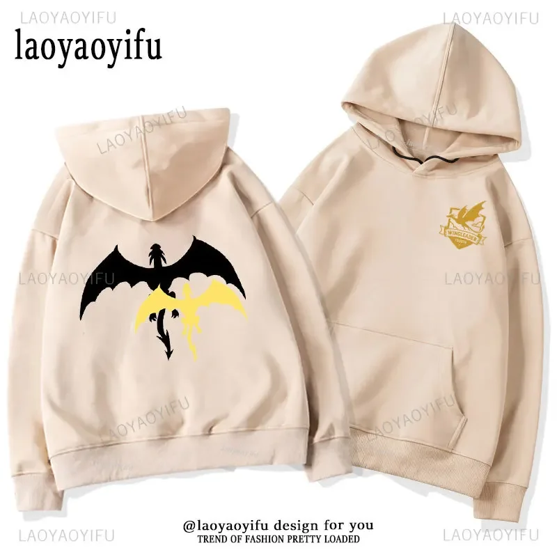 Двусторонняя толстовка с изображением четвертого крыла дракона женская одежда в