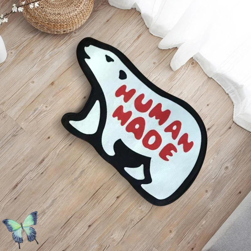 

Футболка с изображением белого медведя гамбургера хот-дога утки тигра изготовленный человеком нескользящий напольный коврик Домашний ков...