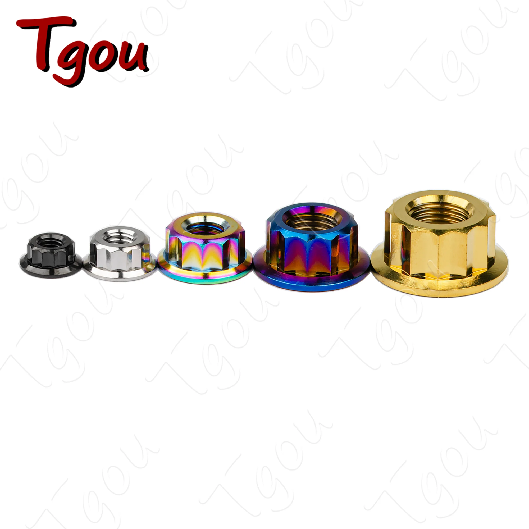 Фото Титановые гайки Tgou M5/M10 с шестигранным фланцем и 12 гранями для модификации мотоциклов №3