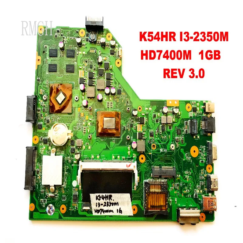 Original for ASUS K54HR laptop motherboard K54HR I3-2350M HD7400M 1GB REV 3.0 tested good free shipping