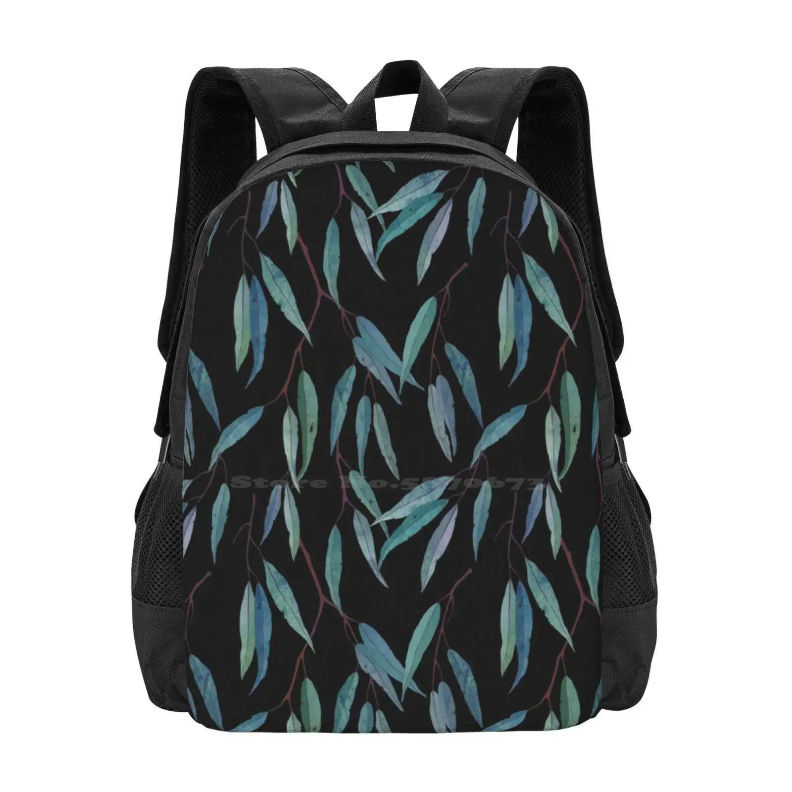

Eucalyptus Leaves School Bags Travel Laptop Backpack Eucalyptus Leaves Tropical Plants Botanical Leaf Nature