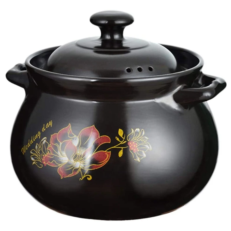 

Health Soup Pot Household Stew Pot with High Temperature Resistance Ceramic Casserole Soup Pot with Lid