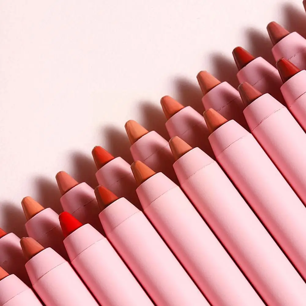 12 Colour Matte Lip Liner Pencil Carving Labial Makeup Cosmetics Pen Lipstick Waterproof Contouring Lip Brown Liners Lip La G6Z5