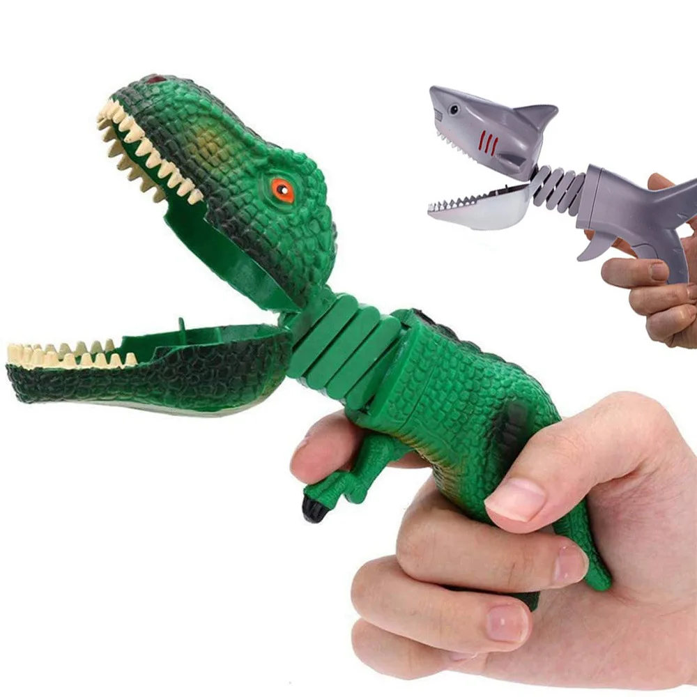 

Креативный Забавный Телескопический пружинный манипулятор, зажим для рук, мини-розыгрыш, динозавр, Акула, игрушки для взаимодействия родителей и детей