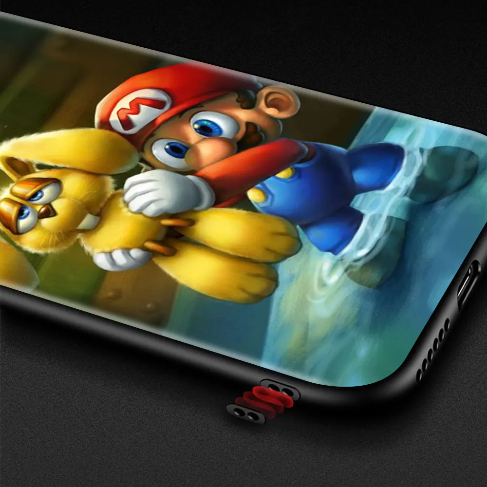 Черный чехол для Samsung Galaxy A52 A71 A12 A51 A50 M31 A70 A53 A10 смартфона M22 M51 M52 Super Mario Big Break |