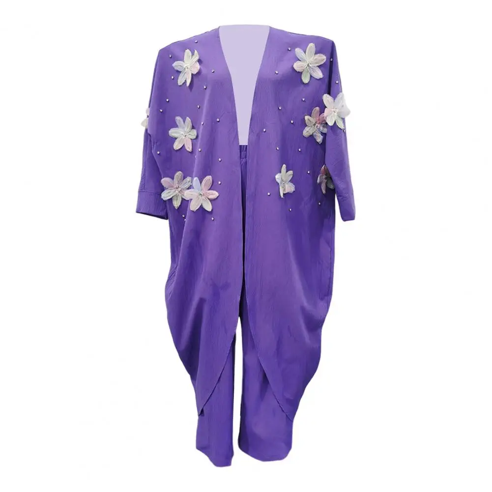 Женский весенний наряд элегантный комплект с 3d цветочным декором женский пиджак