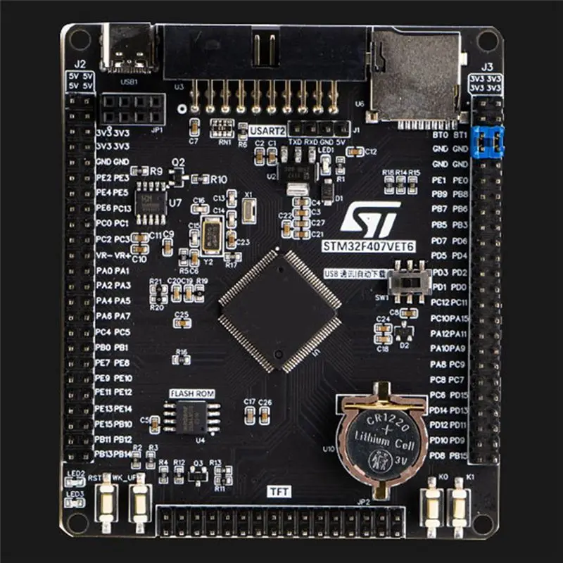 Фото Плата-конструктор ABZW STM32F407VET6 STM32 System Core Board, отладочная плата STM32F407 F407 Cortex, однокристальная учебная плата №4