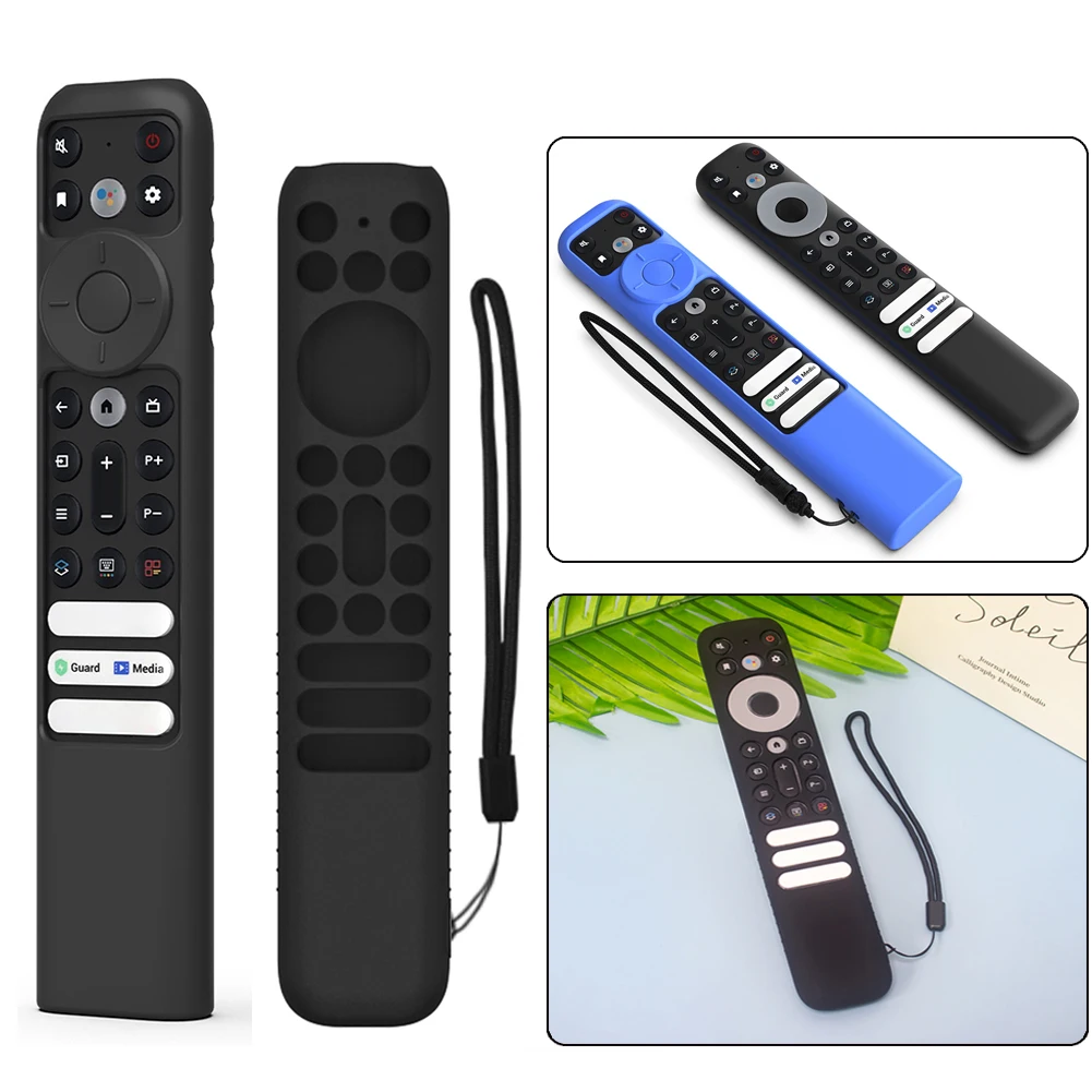 

Силиконовый защитный чехол для пульта дистанционного управления с ремешком для TCL RC902V FMR1 FAR2 FMR4 голосовой пульт дистанционного управления ...