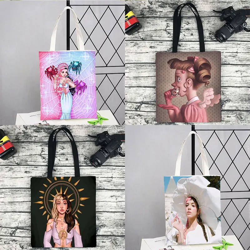 

Melanie Martinez Shopper Women Shopping Bag Canvas Shopper Bag Girl Handbag Tote Bag Van Gogh Img Printed Kawaii Bag Harajuku