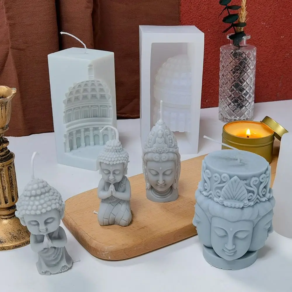 

DIY Buddha Shape Candle Mold Soft Silicone Convenient Soap Mould Multifunctional Reusable Resin Handmade Accessories