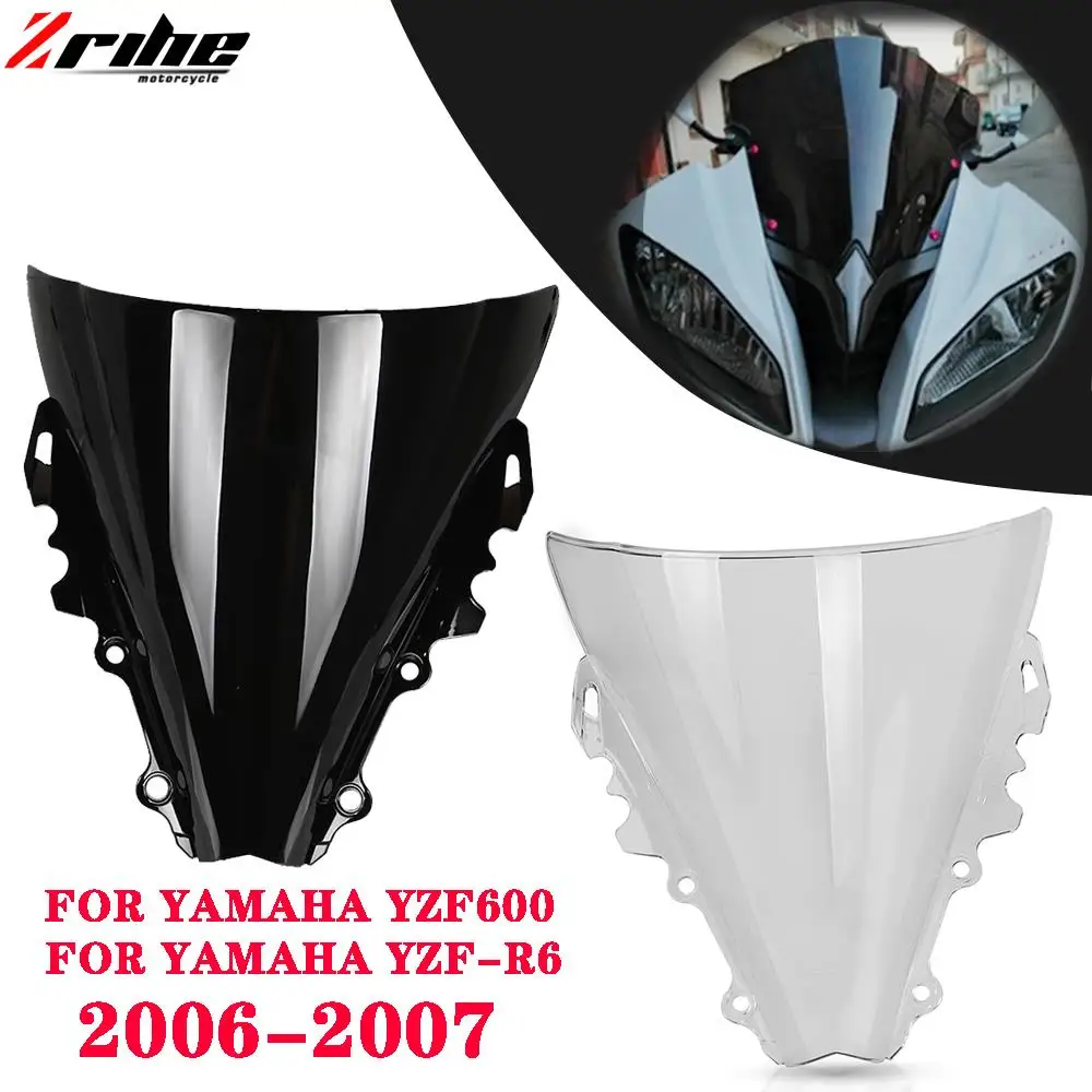 

For YAMAHA YZF600 YZFR6 YZF-R6 YZF R6 2006 2007 Motorcycle Accessories Front Windshield Windscreen Kit Deflector Fairing Cover