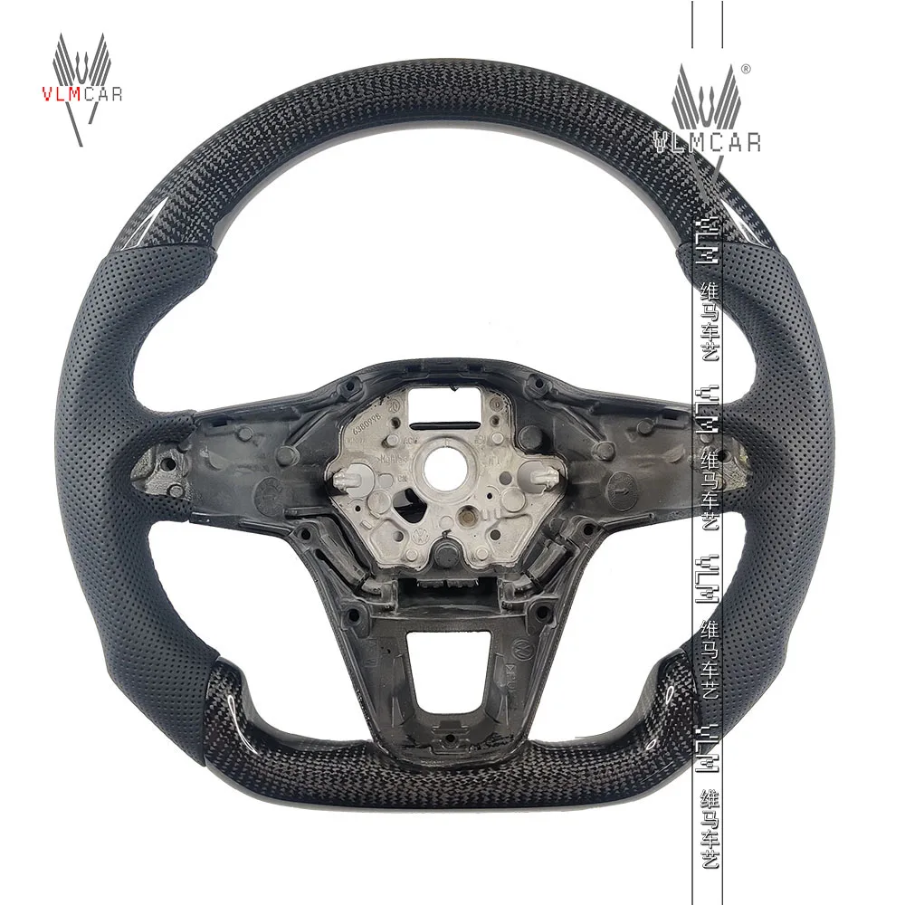 

VLMCAR Carbon Fiber Steering Wheel For Volkswagen Golf MK8 GTIR GDT Tiguan Jetta Hand Made LED Performance Private Customization