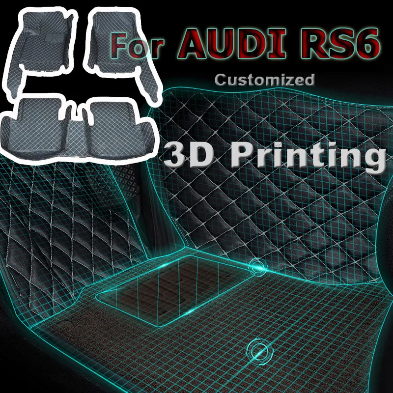 

Автомобильный напольный коврик и коврик для багажника автомобиля для AUDI RS6 2016-2020 года, Индивидуальные напольные коврики, автомобильные накладки на ножки, автомобильные аксессуары