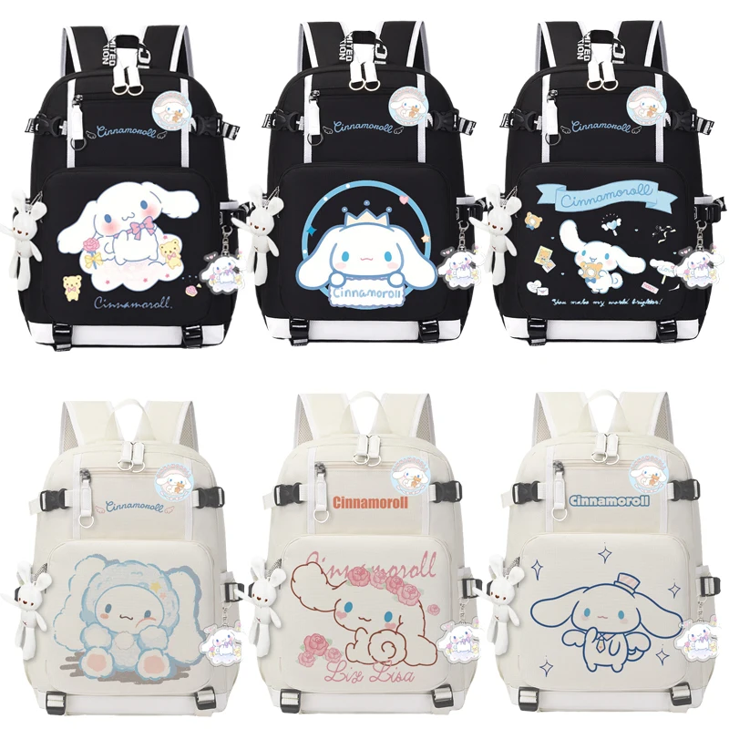 

Sanrios Cinnamoroll Anime Figure Kawaii Large Capacity Student Schoolbag Cartoon Cute Travel Storage Bag Backpack Girls Gifts