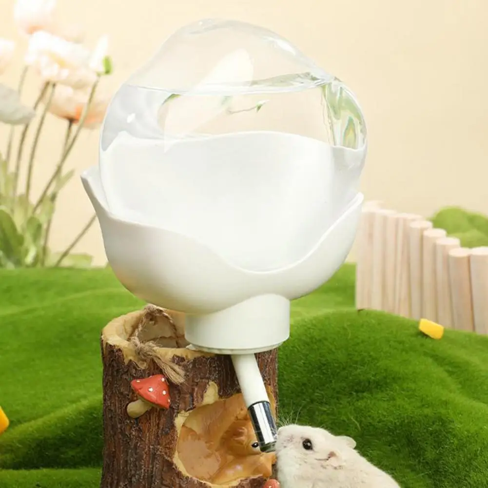 

500ml Hamster Automatic Hanging Pet Water Dispenser Adjustable Volume Flower Shape Leak-proof Hamster Water Feeder Pet Supplies