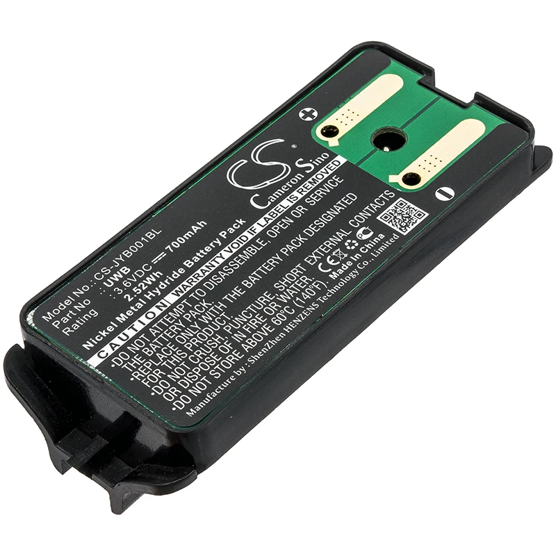 

CS 700mAh / 2.52Wh battery for JAY A001, Remote Control ECU, Remote Industrial HF Standard UWB