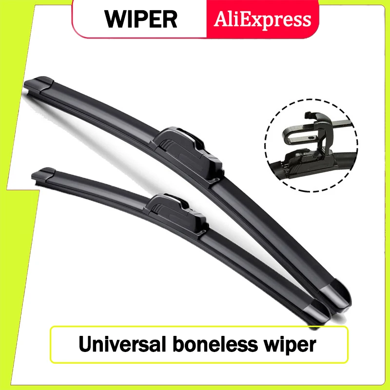 

14" 16" 17" 18" 19" 20" 21" 22" 24"26" Car Windshield Wiper Blades U-type Universal Soft Rubber Frameless Bracketless Car Wipers