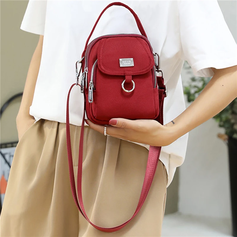 

Women Single Shoulder Bag Fashion Messenger Bag Prettry Style Durable Female Handbag Phone Bag Zipper Cross-Body Bag
