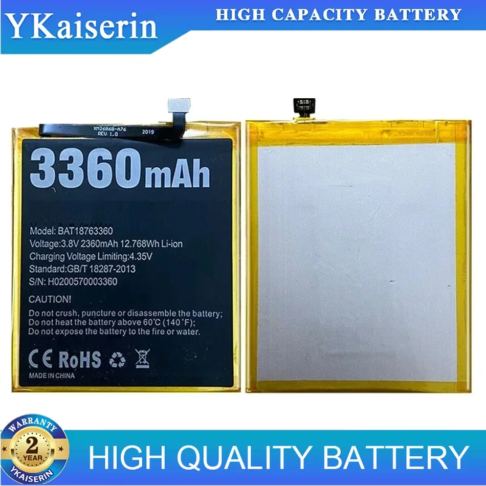 Аккумулятор для мобильного телефона емкостью 3360 мАч Doogee Y7 N10 BAT 18763360