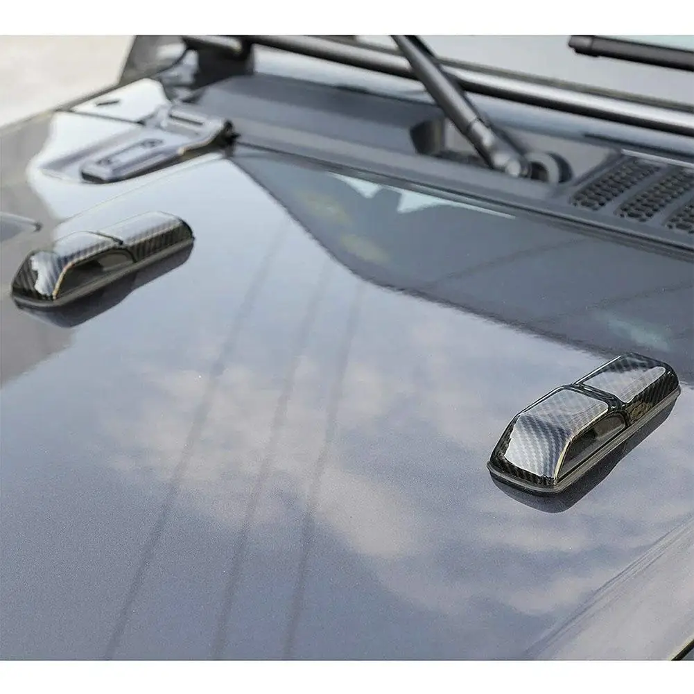 

Крышка шарнира крышки двигателя пластиковый 2 шт. углеродное волокно Очаровательный роскошный яркий для Jeep Гладиатор багажник автомобильн...